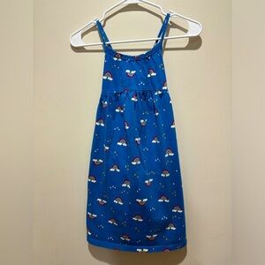 Hanna Andersson Rainbow, Clouds and Stars Crossback Pocket Dress, Girls Size 8